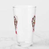 Gothic Red Rose Herz Reben Kunstwerk Glas (Links)