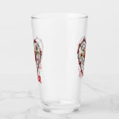 Gothic Red Rose Herz Reben Kunstwerk Glas (Rechts)