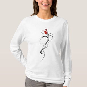 Gothic Red Rose Lady Surrealer Stammes-Tätowierkun T-Shirt