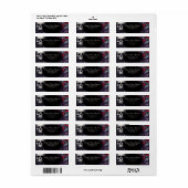 Gothic Red Rose & Skull Elegant Return Address (Vorne)