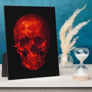 Gothic Red Skull Fotoplatte
