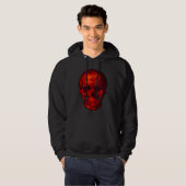 Gothic Red Skull Hoodie (Vorne ganz)