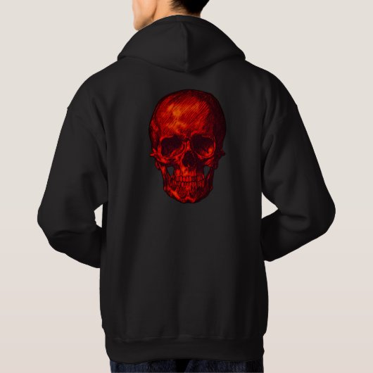 Gothic Red Skull Hoodie (Rückseite)