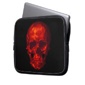 Gothic Red Skull Laptopschutzhülle (Vorderseite Links)