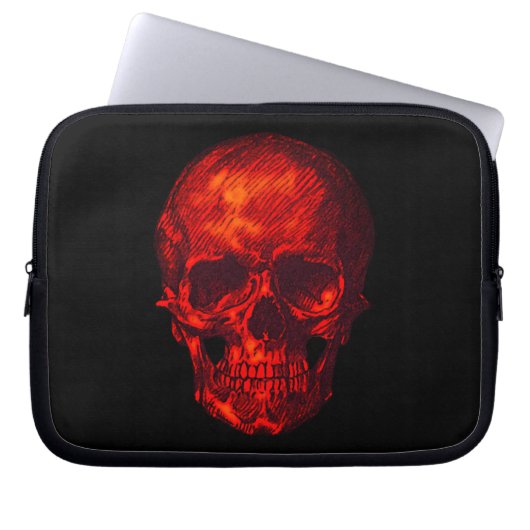 Gothic Red Skull Laptopschutzhülle (Vorderseite)