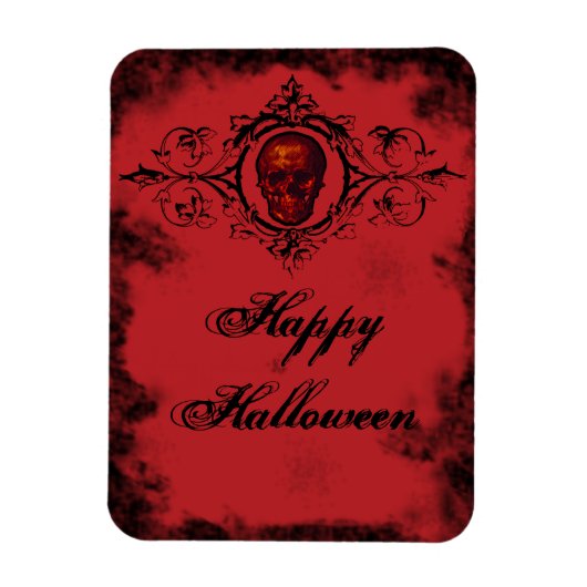 Gothic Red Skull Magnet (Vertikal)