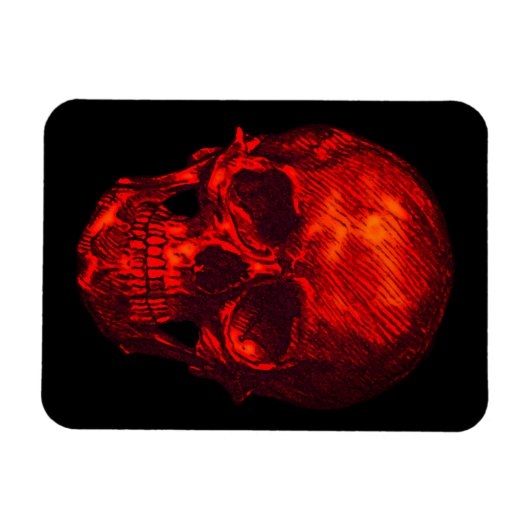 Gothic Red Skull Magnet (Horizontal)