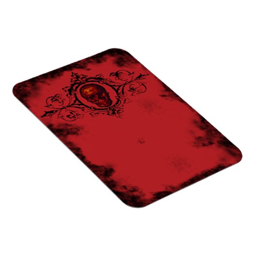 Gothic Red Skull Magnet (Rechte Seite)