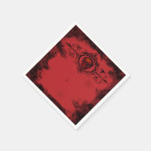 Gothic Red Skull Napkins Serviette (Ecke)