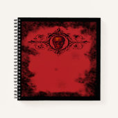 Gothic Red Skull Notizblock (Vorderseite)