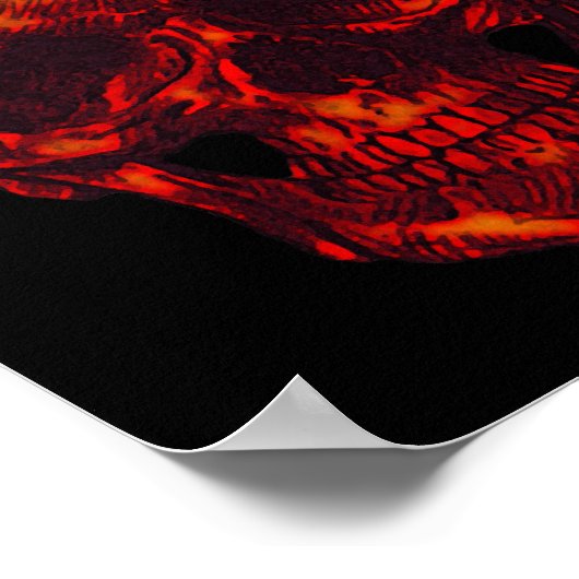Gothic Red Skull Poster (Ecke)