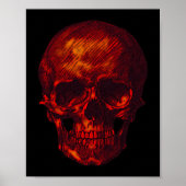 Gothic Red Skull Poster (Vorne)