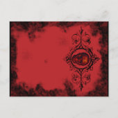 Gothic Red Skull Postkarte (Vorderseite)