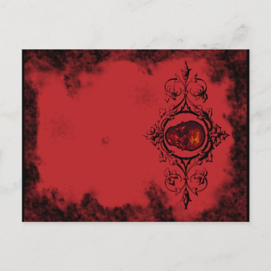 Gothic Red Skull Postkarte (Vorderseite)