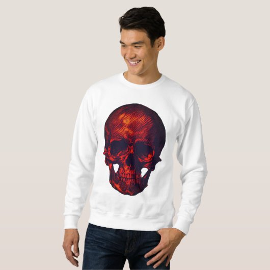 Gothic Red Skull Sweatshirt (Vorne ganz)
