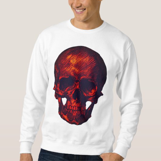 Gothic Red Skull Sweatshirt (Vorderseite)
