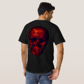 Gothic Red Skull T-Shirt (Schwarz voll)