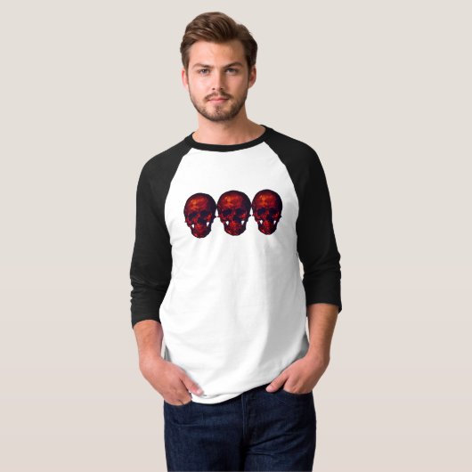 Gothic Red Skulls T-Shirt (Vorne ganz)