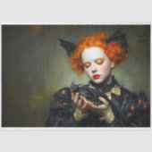 Gothic Redhead with Baby Dragon Seidenpapier (Vorderseite)