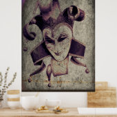 Gothic Renaissance Evil Clown Joker Poster (Küche)
