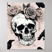 Gothic Reverie Blooms & Bones Poster (Vorne)