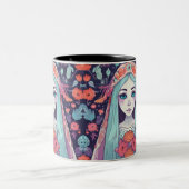 Gothic Reverie Lovely Bride Zweifarbige Tasse (Mittel)
