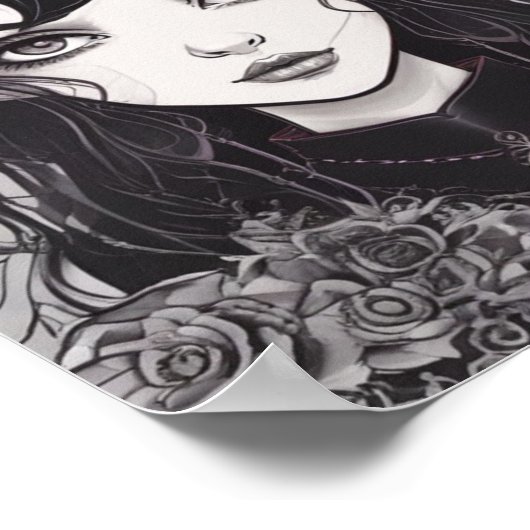 Gothic Reverie Midnight Muse Poster (Ecke)