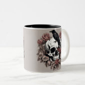 Gothic Reverie Ravens Liebe Zweifarbige Tasse (VorderseiteRechts)