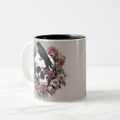 Gothic Reverie Ravens Liebe Zweifarbige Tasse (Vorderseite Links)