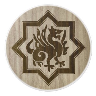 Gothic-Revival-Drache Keramik-Griff Keramikknauf