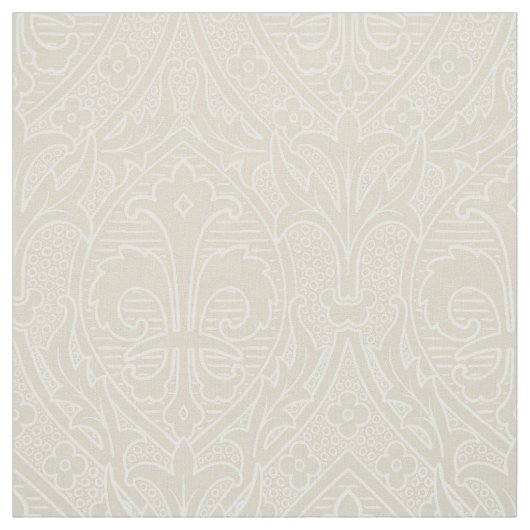 Gothic Revival Fleur de Lys - Elfenbeinküste Stoff (Muster)
