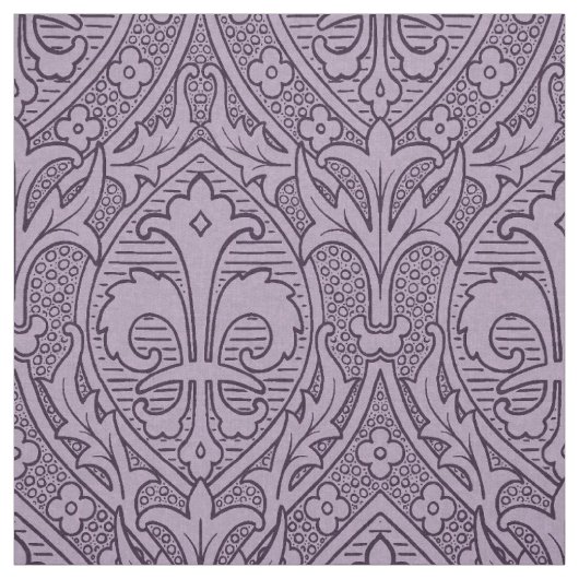 Gothic Revival Fleur de Lys - Lavender Stoff (Muster)