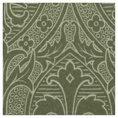 Gothic Revival Fleur de Lys - Loden Green Stoff (Nahaufnahme)