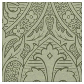 Gothic Revival Fleur de Lys - Mossy Green Stoff (Nahaufnahme)