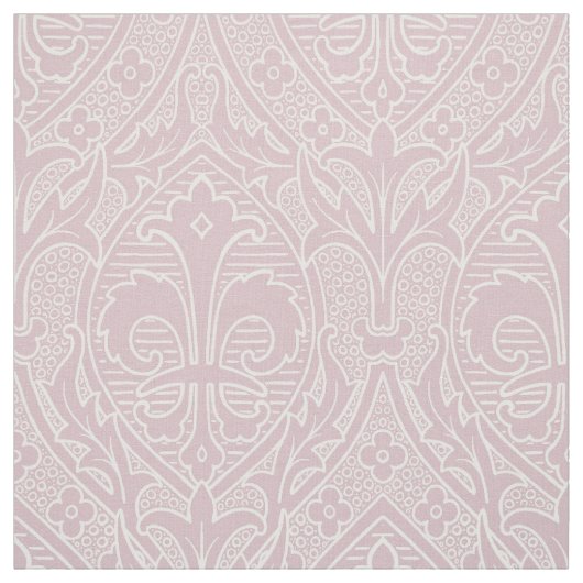 Gothic Revival Fleur de Lys - Mute Pink Stoff (Muster)