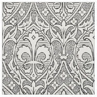 Gothic Revival Fleur de Lys - Schwarz und Weiß