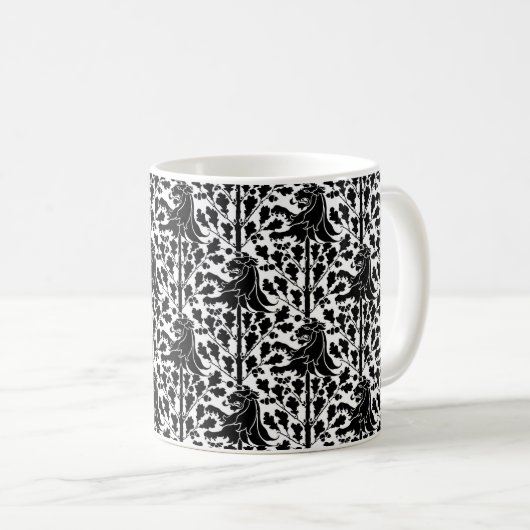Gothic Revival Lions Coffee Tasse (VorderseiteRechts)