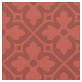 Gothic Revival Quatrefoils, Brick Red Stoff (Nahaufnahme)