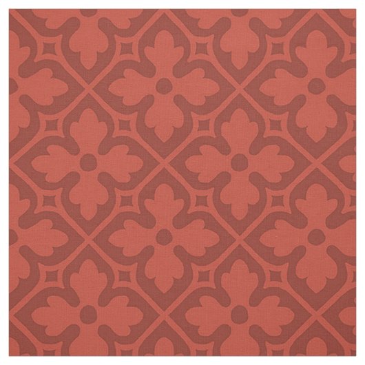 Gothic Revival Quatrefoils, Brick Red Stoff (Muster)