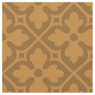 Gothic Revival Quatrefoils, Burnt Caramel Stoff