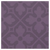 Gothic Revival Quatrefoils, Eggplant Stoff (Nahaufnahme)