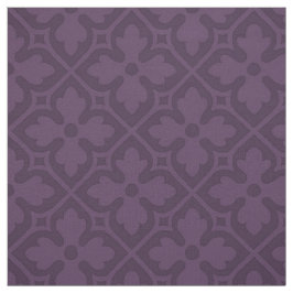 Gothic Revival Quatrefoils, Eggplant Stoff