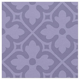 Gothic Revival Quatrefoils, Mutte Violette Stoff