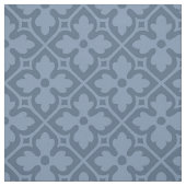 Gothic Revival Quatrefoils, Slate Blue Stoff (Muster)