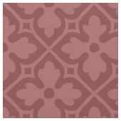 Gothic Revival Quatrefoils, Soft Burgund Stoff (Nahaufnahme)