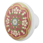 Gothic Revival Rosette Keramik Pull Keramikknauf (Rechts)