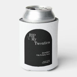 Gothic RIP 20 s 30. Geburtstag Party Schwarz und W Dosenkühler