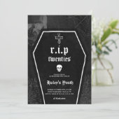 Gothic RIP Twenties 20s Funny 30th Birthday Einladung (Stehend Vorderseite)