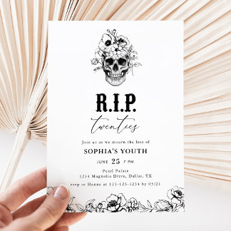 Gothic RIP Twenties 30. Geburtstagseinladung Einladung