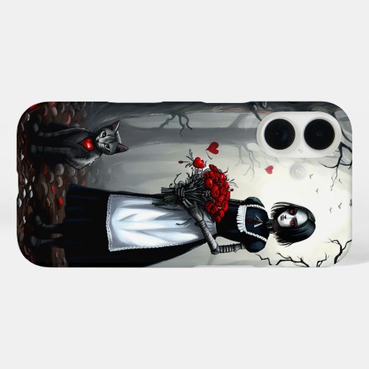 Gothic Robot Girl Case-Mate iPhone Hülle (Rückseite (Horizontal))